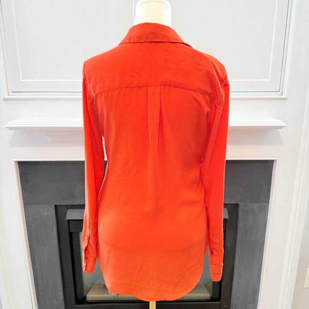 Express Portofino Button-Down Blouse – Bright Orange, Size Medium 🧡✨ - Picture 5 of 13